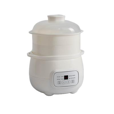 China New Style Easily Cleaned Liner 1L1.5L2L With Steamer Electric Ceramic Casserole Bird's Nest Stew Cooking Ceramic Stew Pot Slow Cooker for sale