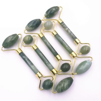 China Facial Roller Jade Stone Face Roller Massager Natural Hand Held Anti Aging Massager for sale