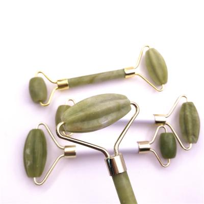 China Face Serpentine Facial Roller, Carambola Shaped Jade Roller, Green Jade Facial Roller for sale