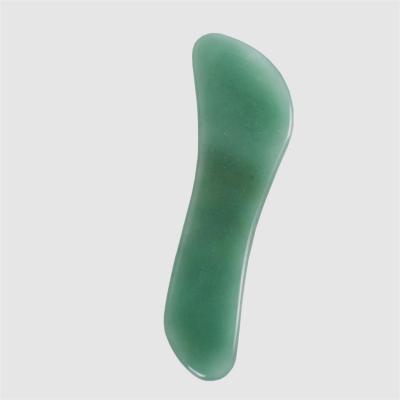 China Natural S Body Shape Gua Sha Jade Stone Guasha Facial Massage Therapy Tool for sale