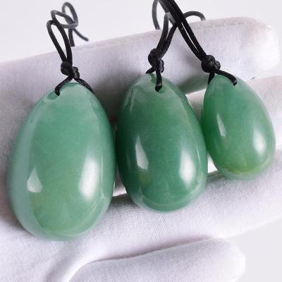 China China 3 Pcs / Set Natural Green Aventurine Yoni Egg Kegel Exercise Ben With Spheres Smooth for sale