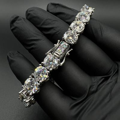 China 9mm chain bracelets moissanite jewelry 3ct tennis woman high quality environmental friendly moissanite for sale