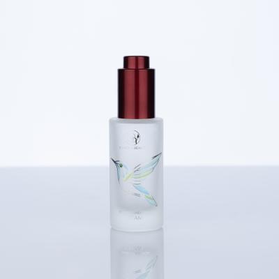 China 20ml Round Bottle Dropper Bottle Cosmetic Transparent Glass Bottle Dropper And Packing Borosilicate Dropper for sale