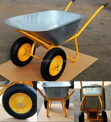 China Metal tracked pwer wheel barrow two wheels hydro wheelbarrow for sale