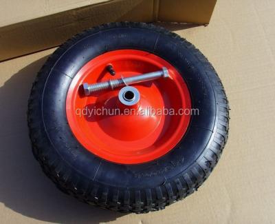 China Wheelbarrow Tire Steel Wheelbarrow Tire 4.8/4.00-8 for sale