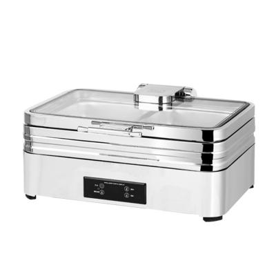 China Morden Newest Restaurant Equipment Large Capacity Stainless Steel Chafing Dish Electric Food Warmer Buffet Set for sale