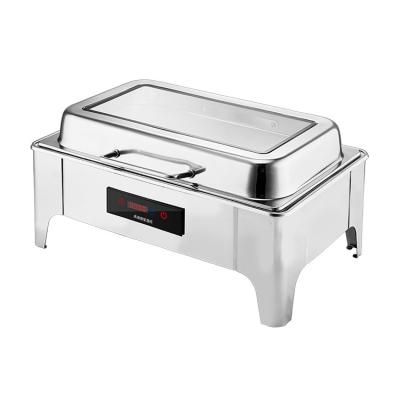 China Morden New Design Buffet Equipment Stainless Steel Food Warmer Chafing Dish Electric Buffet Heater Set For Catering Service for sale