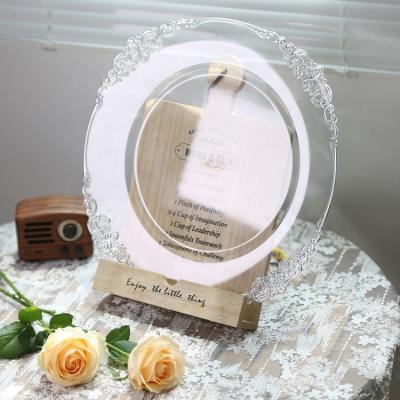 China New Design Viable Gold Wholesale Clear Disposable Plastic Dinner Dish Under Plates Charger Plastic Dishes For Wedding Party for sale