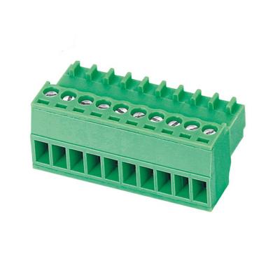 China PA66 2.54mm Pitch Electrical Pluggable Female Type Terminal Block for sale