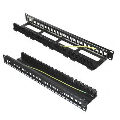 China VT-P4524S-1U Telecom 24 Port Cat5e Rackmount Patch Panels, Horizontal for sale