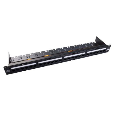 China Structure Cabling System Cat6 UTP 24 Port Patch Panel With Toolless Label Window for sale