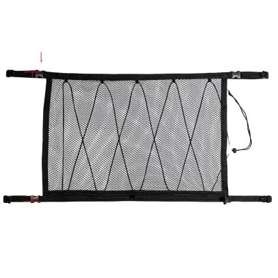 China Nylon Car Ceiling Cargo Net Pocket, Adjustable Double-Layer Mesh Car Roof Net Organizer for sale