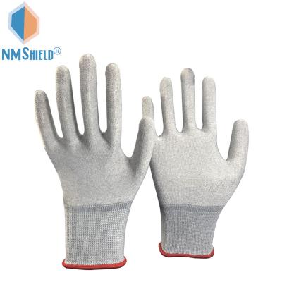 China NMSHIELD 13 Gauge Flexible Nylon And Carbon Anti Static Gloves for sale