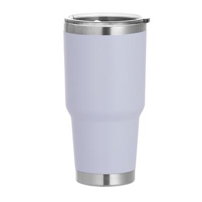 China Stainless Steel 20oz 30oz Sustainable Tumbler Double Wall Curve Vacuum Insulate Thermos Mug With Lid And Straw for sale