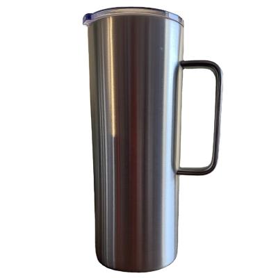 China 22oz 30oz Stainless Steel Double Wall Vacuum Disposable Straight Sublimation Tumbler Bold Tumbler With Handle for sale