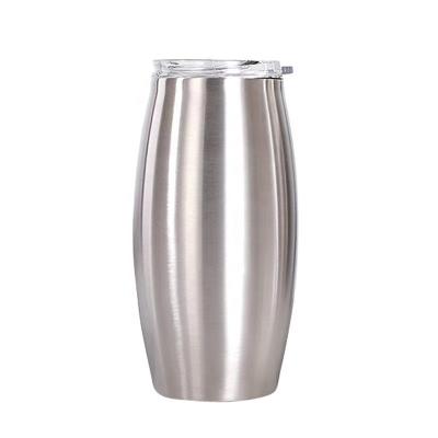 China 25oz Sustainable Wall Vacuum Stainless Steel Football Tumbler Double Wine Tumbler Egg Shaped Cup for sale