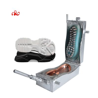 China PU outsole sole casting China factory making PVC athletic shoe copper mold sole mold for sport activity shoes for sale