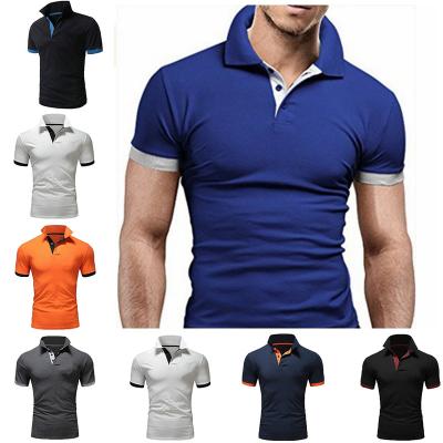 China Viable Popular Summer T-shirt Men Short Sleeved Polyester Casual Multiple Color Sports Tops Polo Shirt Design for sale