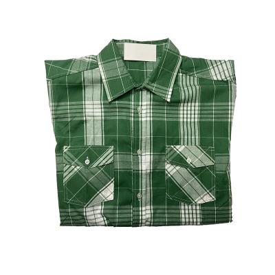 China Wholesale New Fashion Factory Fashion Anti-Wrinkle Plaid Men's T-shirt Loose Casual Office Short Sleeve Shirts for sale