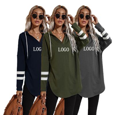 China Fall 2021 custom clothing anti-shrink women white oversized sweatshirt women's LOGO hoodie hoodies for sale