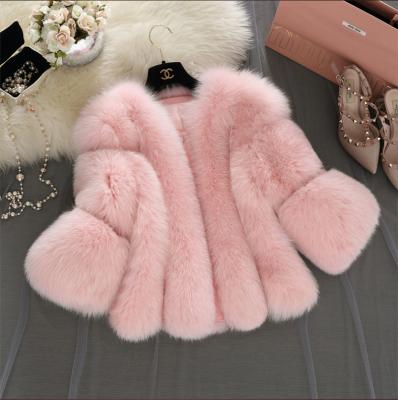 China Hot Selling Casual Korean Anti-shrink Solid Color Winter Coats Clothes Women Faux Fur Coat For Wholesales for sale