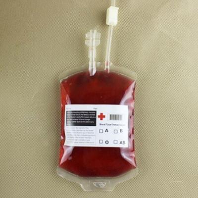 China Recyclable Reusable Blood Energy Drink Bag Halloween Pouch Props Cosplay Vampire 300ML for sale