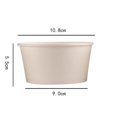 China 500Ml 750Ml 1000Ml 1300Ml Paper Single Wall Disposable Bowl Packaging Take Out Salad Bowl With Lid for sale