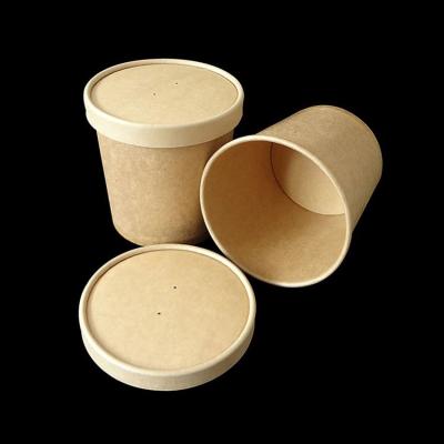 China Single Wall Wholesale Disposable Paper Ice Cream Bowls / Soup Hot Paper Bowl for sale