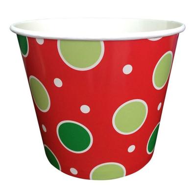 China High quality cheap wholesale popcorn single wall custom printed paper cup/bowl/bucket for sale