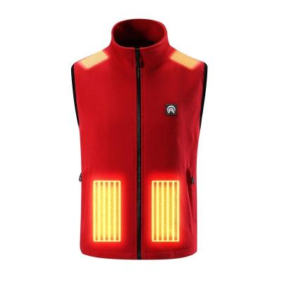 China 2023 Fashion Autumn Winter Softshell USB Anti-wrinkle Heated Vest Unisex Far Infrared Thermal Heating Sleeveless Vest Jacket for sale