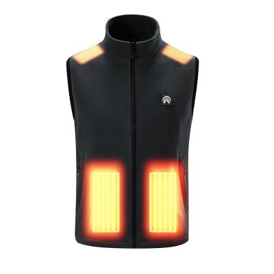 China Meinuanshu Men's Anti-wrinkle Light Electric Heating Waistcoat Custom Fleece USB Heated Vest Waistcoat With Battery Pack For Winter for sale