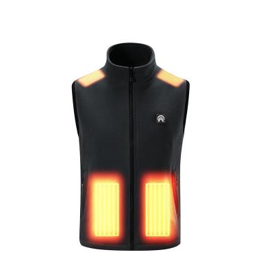 China 2023 Fashion Autumn Winter Warm Softshell USB Anti-wrinkle Heated Vest Thermal Heat Vest Unisex Far Infrared Sleeveless Jacket for sale