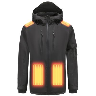 중국 2023 Raincoats Newest Winter Outdoor Battery Heated Jackets Waterproof 4 Zone Ororo USB Heating Vest Quick Dry Jacket For Men 판매용