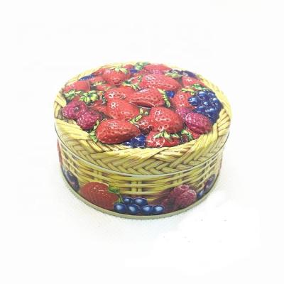 China High Quality Recyclable Round Tin Box With Custom Embossed Pattern for sale