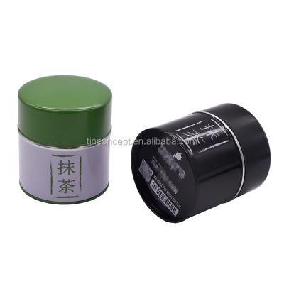 China Custom Printed Airtight Food Grade Plug Lid Matcha Tea Tin Box for sale