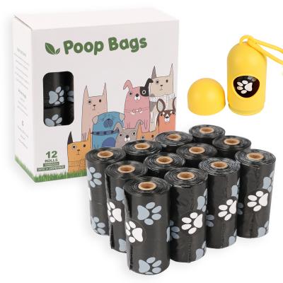 China Custom Stored Scented Disposable Compostable Dog Poop Bags Biodegradable Carriers Carrier Baggies Dispenser Poop Waste Bag For Dog for sale