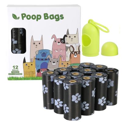 China Manufacturer Wholesale Pe Biodegradable Box Packed Stored Pet Waste Bag Dog Poop Bag With Dispenser for sale