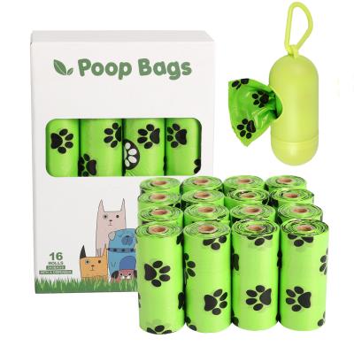 China Stocked Item Type Of Cleaning And Grooming Products , Custom Printed Dog Craps Waste Bags Biodegradable Poop Sack Bags for sale