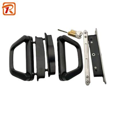 China Easy Installation Kitchen Partition Bathroom Balcony Door Handle Butt Lock Bilateral Sliding Door Zinc Alloy Lock for sale