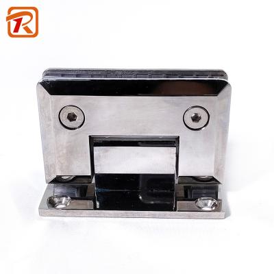 China Easy Installation 304 Stainless Steel Shower Frameless Glass Door Hinge 90 Degree Wall Glass for sale