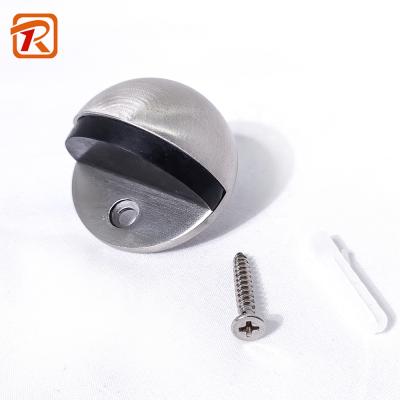 China Modern Half Moon Stainless Steel Door Closer Exterior Rubber Stopper for sale