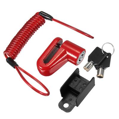 China Aftermarket Anti-theft Accessories Scooter Lock Disc Brakes Disc Brakes Lock Safety Reminder Cable +Disc Lock For MI Mijia M365 Scooter for sale