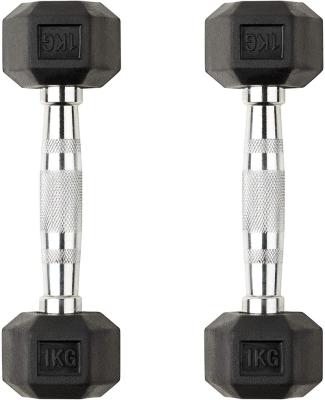 China High Quality Fitness Pectoral Hex Gym Rubber Dumbbell for sale