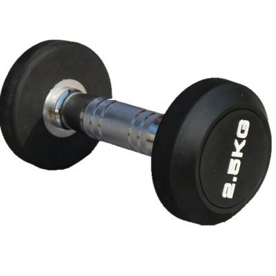 China High Quality Gym Fitness Chest Round Rubber Dumbbell for sale