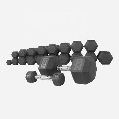 China Strong Hex Dumbbells Supplier Rubber Coated 10lb 15lb 20lb 25lb 30lb 35lb 40lb 45lb 50lb Dumbbell Sets Manufacturers for sale