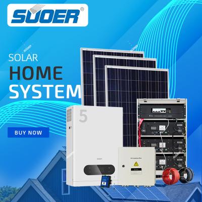 China External Battery SUOER Brand new solar energy storage system 5000w home energy storage system price with LiFePO4 for sale