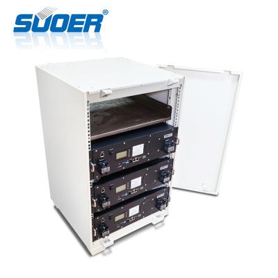 China Suoer New design 51.2V 300Ah LiFepo4 energy storage battery packs 100AH*3 groups for sale