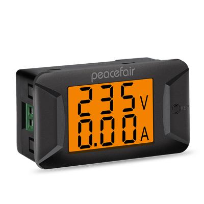 China Peacefair Single Phase 40-400V Volt AC Amp Panel Meter Digital Voltmeter Ammeter Voltage Gauge New High for sale