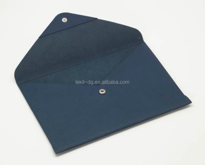 China Leather Document Bag Folder With Metal Snap Fastener for sale