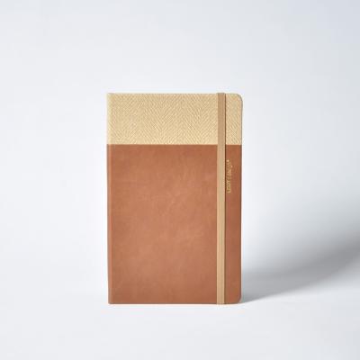 China Logo Office School B6 Diary PU Leather Binding Hardcover Book Customized Notebook for sale